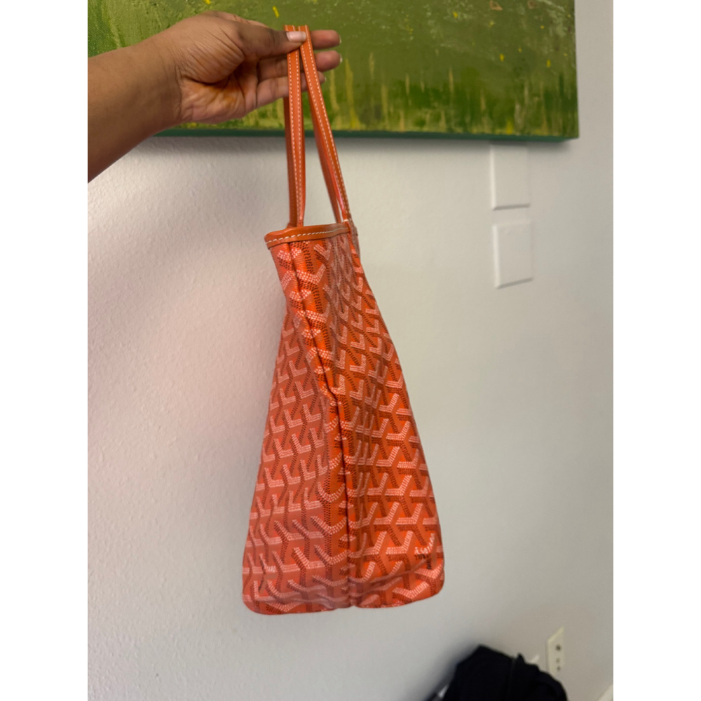 Goyard St. Louis PM Tote – Orange Canvas with Pouch - Picture 10 of 16